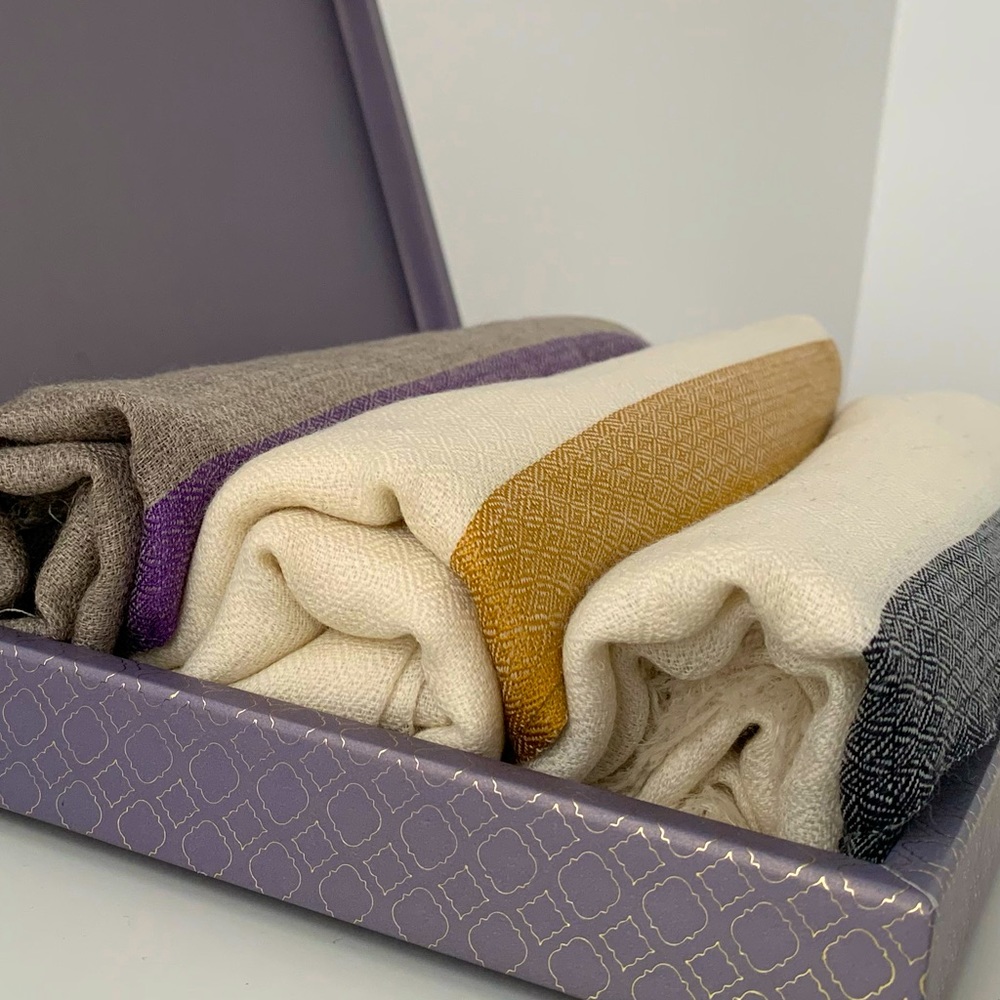 Silk and Wool Scarves from India